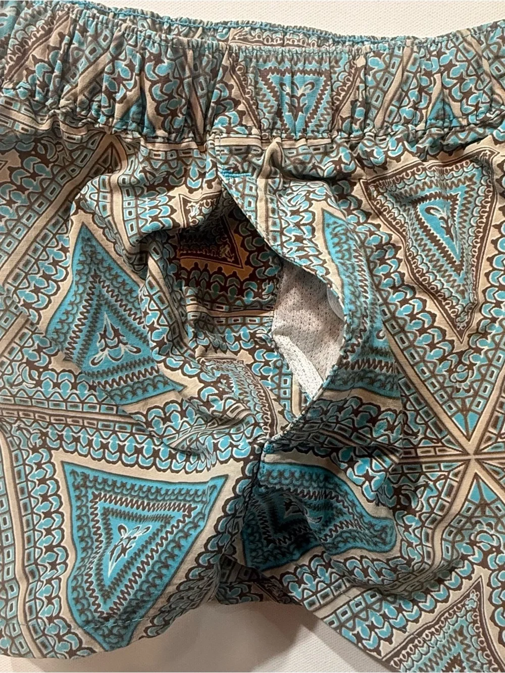 Patagonia Women’s Surf Trunks Board Shorts Teal Print Small